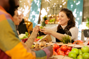 Fruit Seller At Marketing 300X200